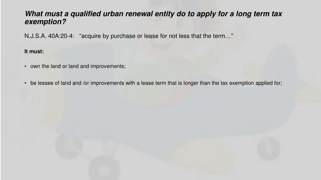 what must a qualified urban renewal entity