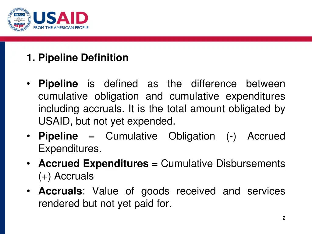 1 pipeline definition