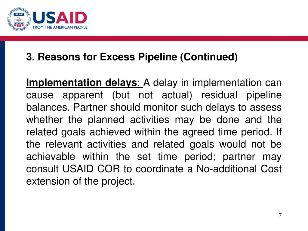 3 reasons for excess pipeline continued 1