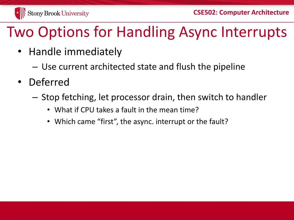 cse502 computer architecture 17