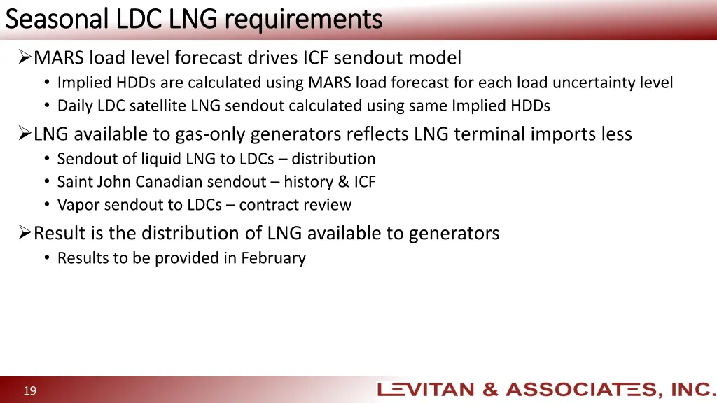 seasonal ldc lng requirements seasonal