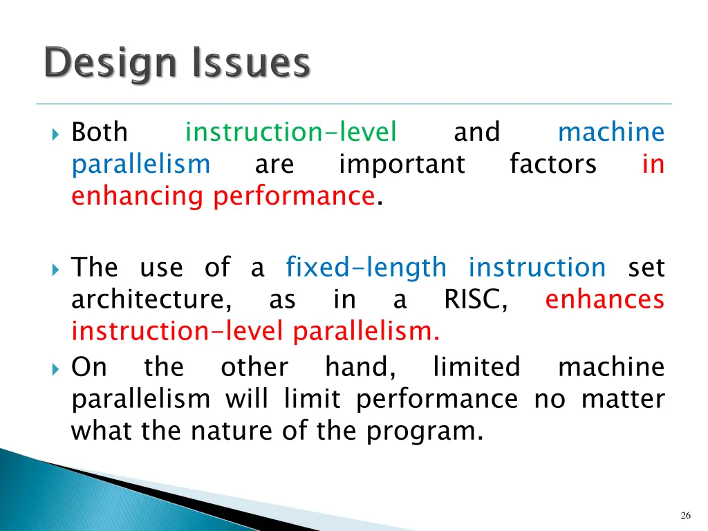 both parallelism enhancing performance