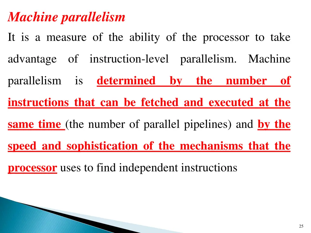 machine parallelism it is a measure