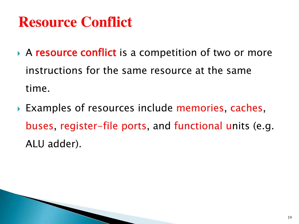 resource conflict