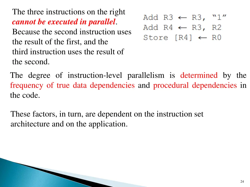 the three instructions on the right cannot