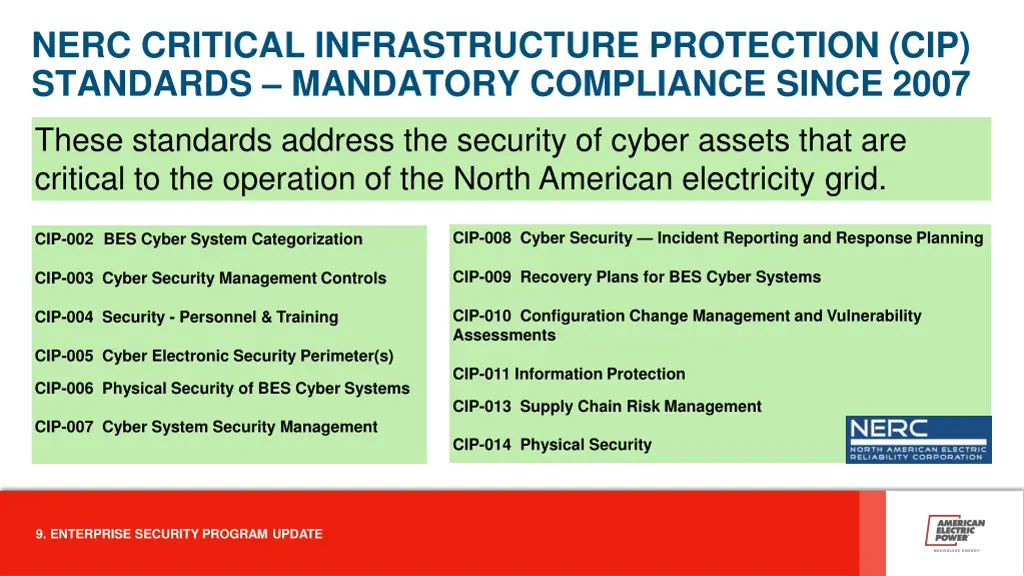 nerc critical infrastructure protection