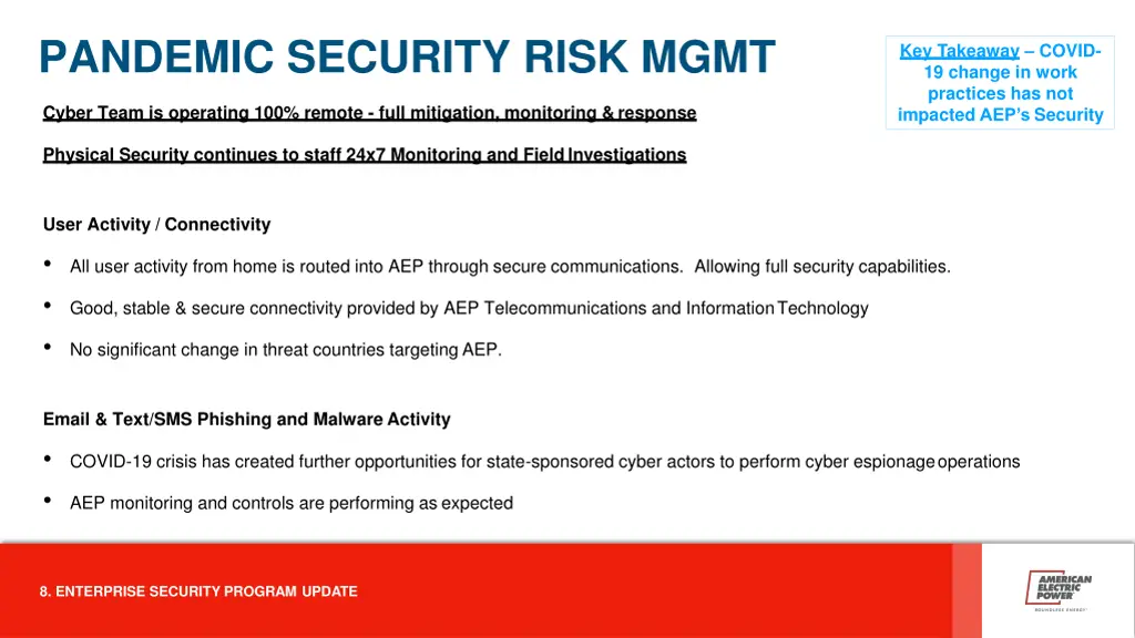 pandemic security risk mgmt