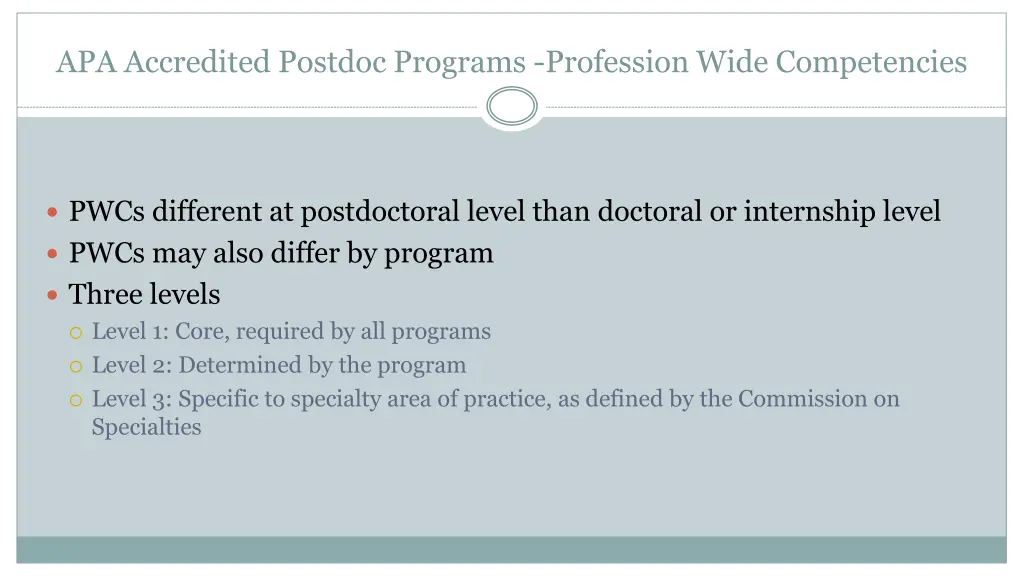 apa accredited postdoc programs profession wide