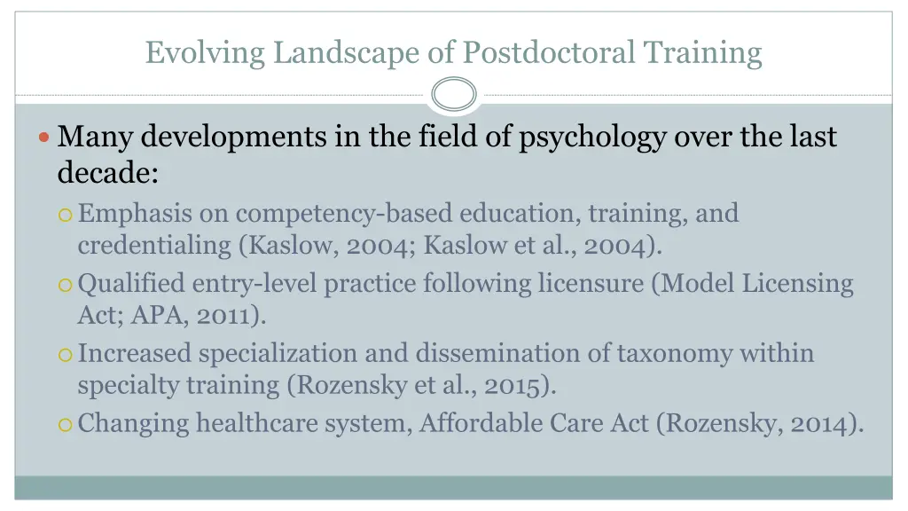 evolving landscape of postdoctoral training