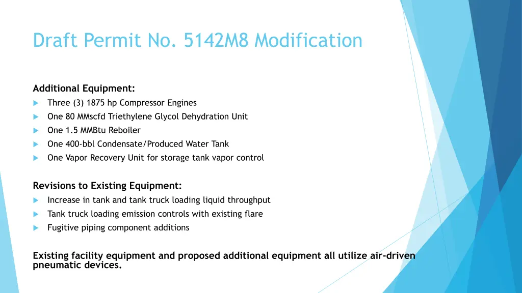 draft permit no 5142m8 modification