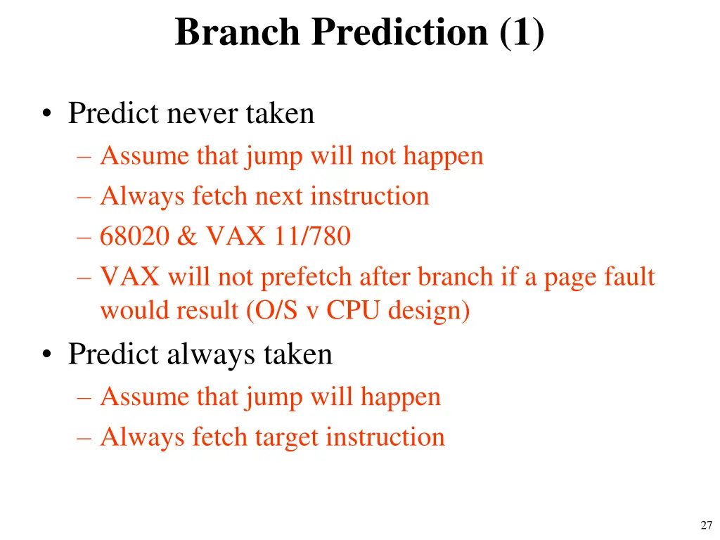 branch prediction 1