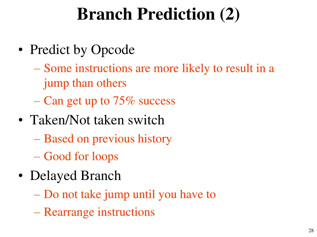 branch prediction 2