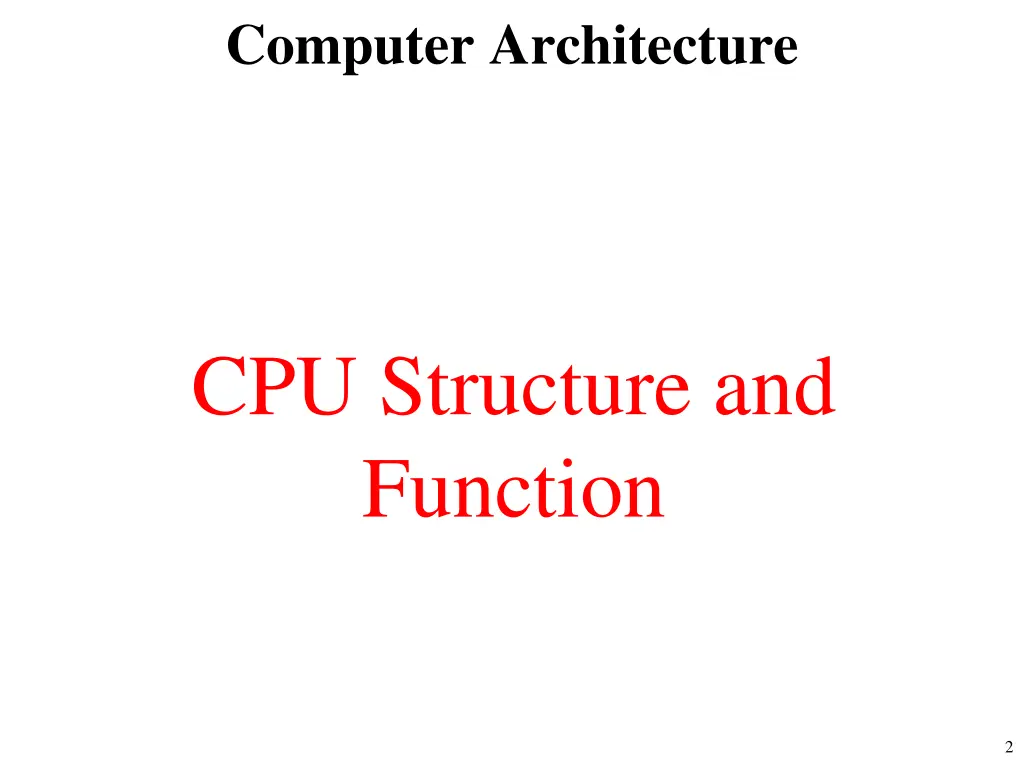 computer architecture 1