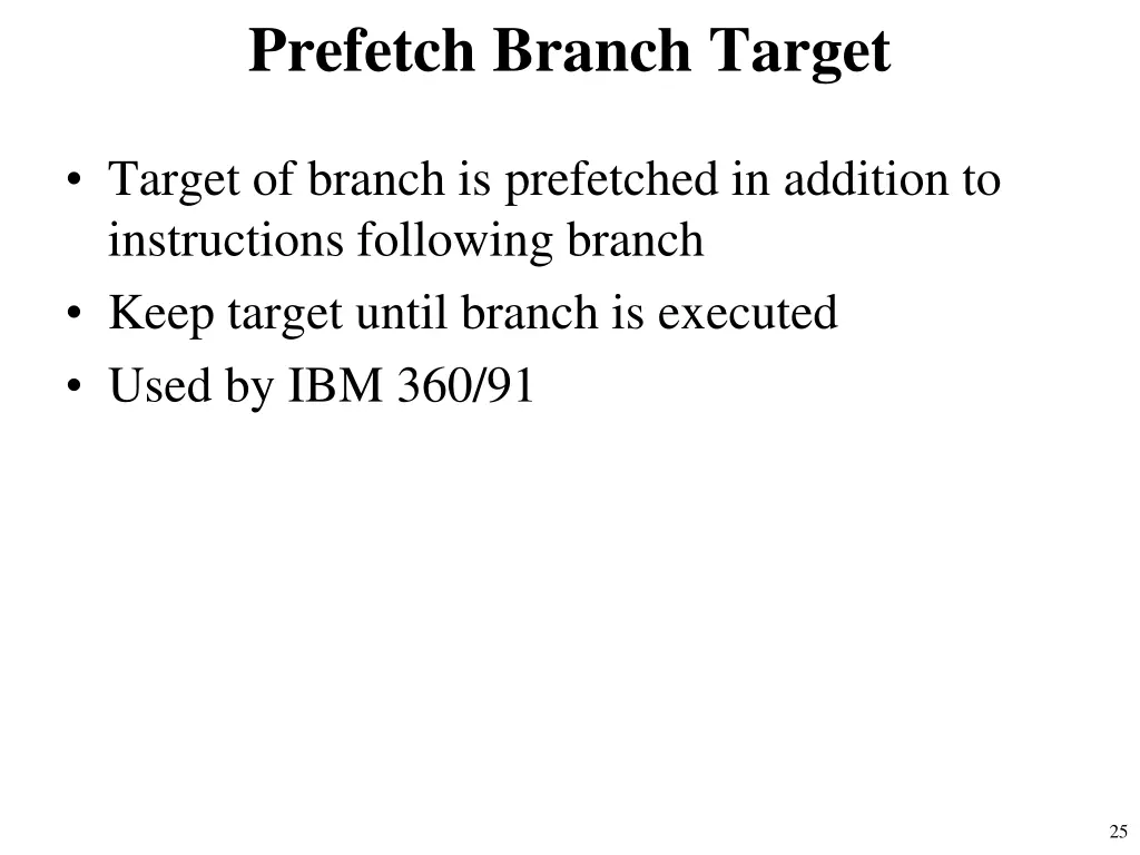 prefetch branch target