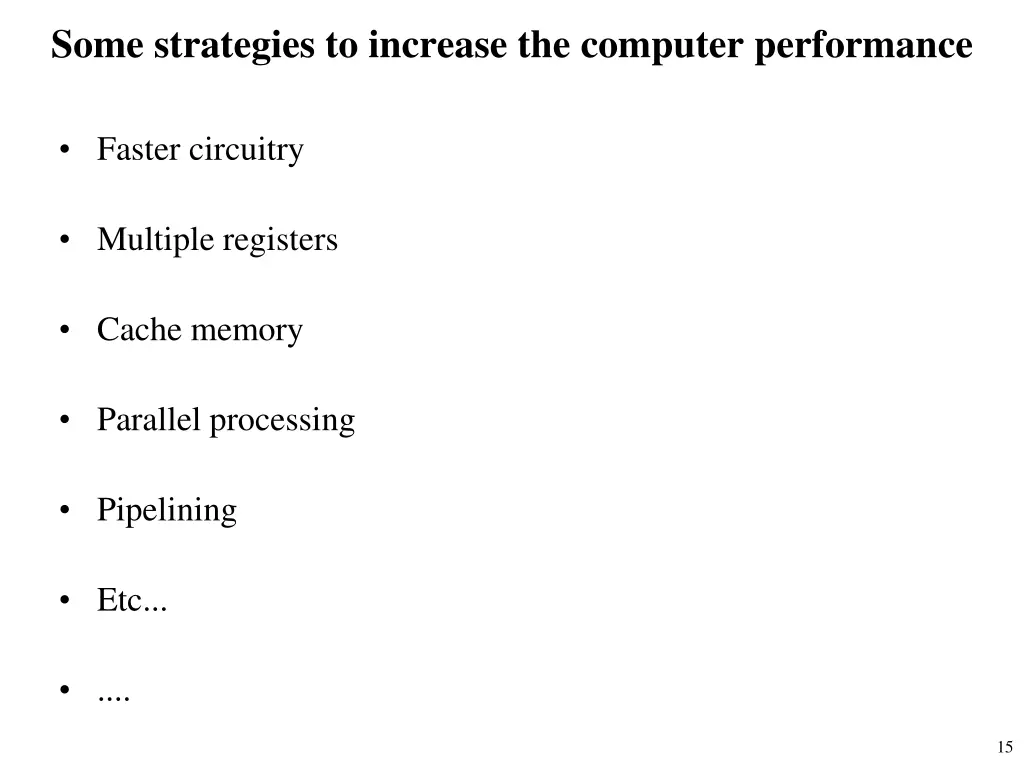 some strategies to increase the computer