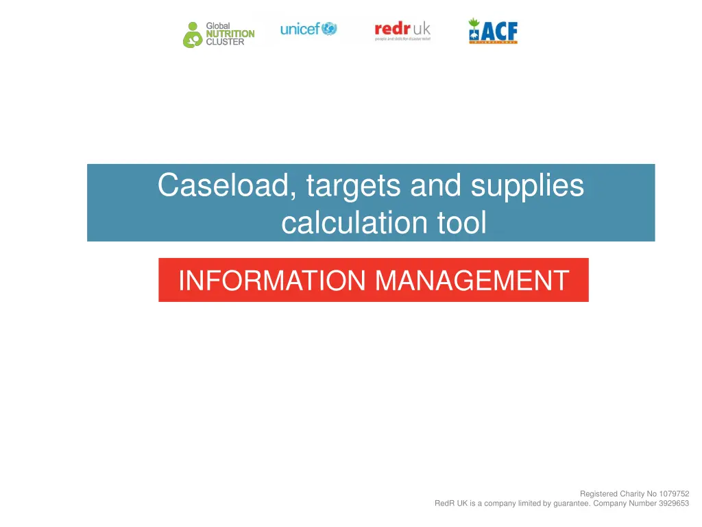 caseload targets and supplies calculation tool