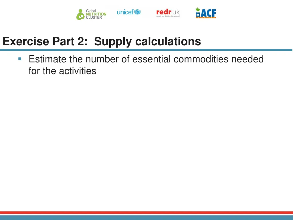 exercise part 2 supply calculations