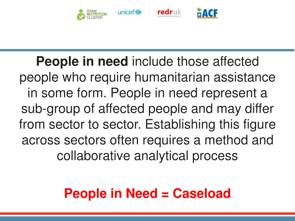 people in need include those affected people