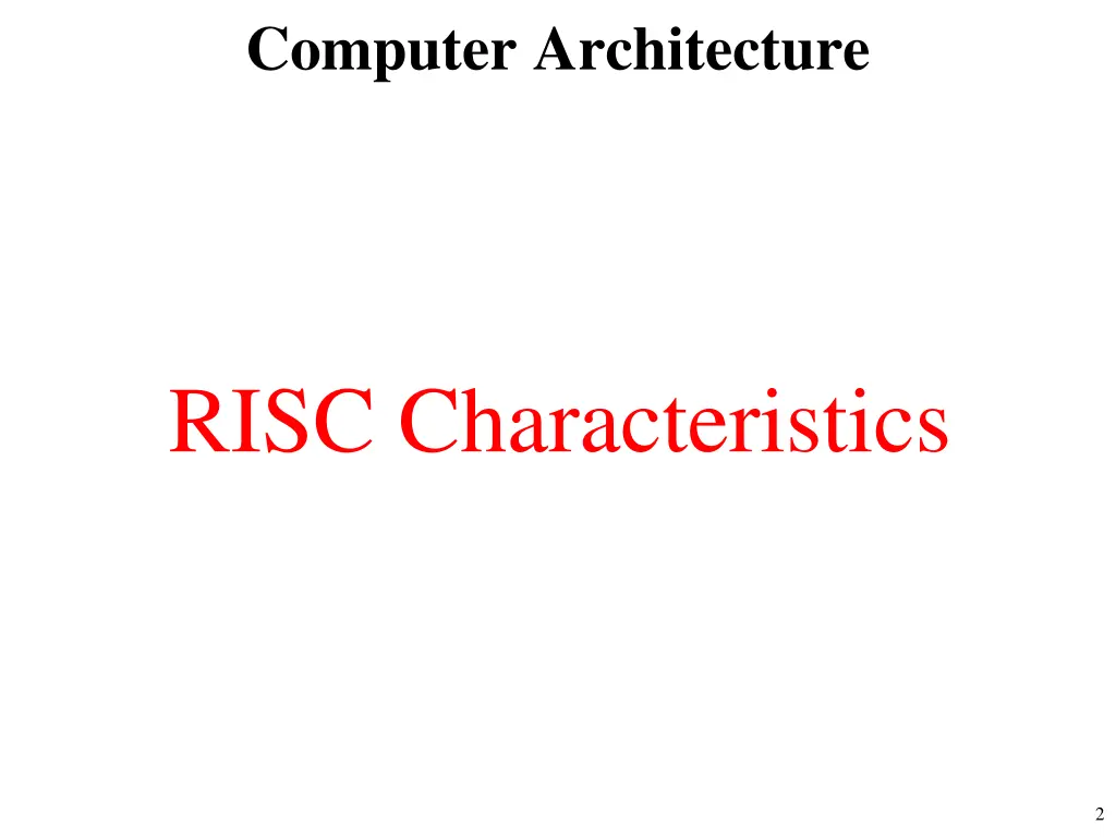 computer architecture 1