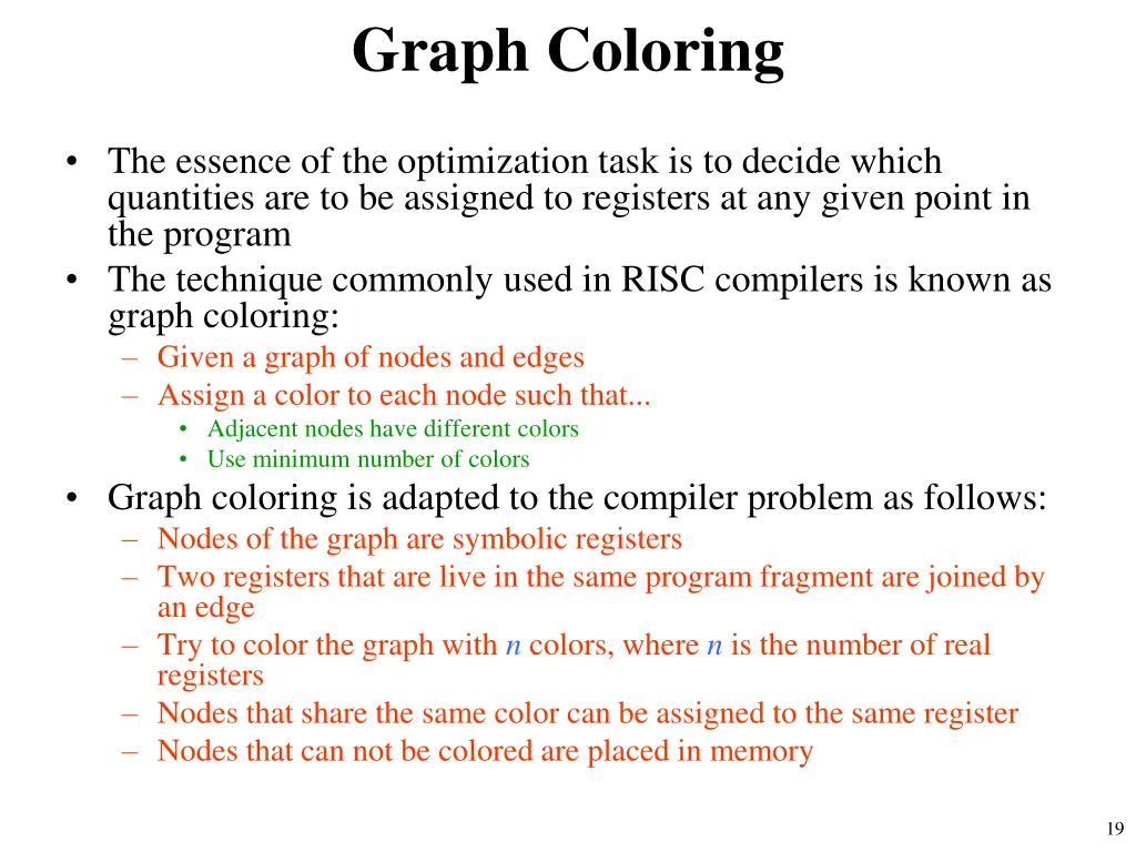 graph coloring