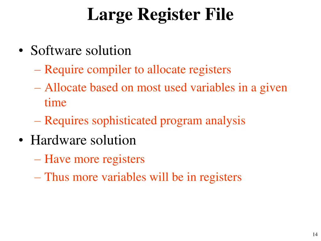 large register file