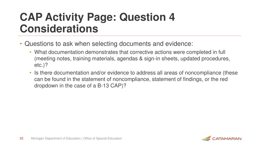 cap activity page question 4 considerations