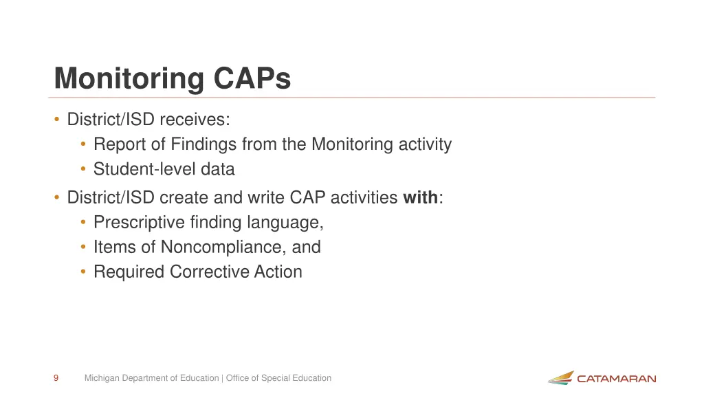 monitoring caps