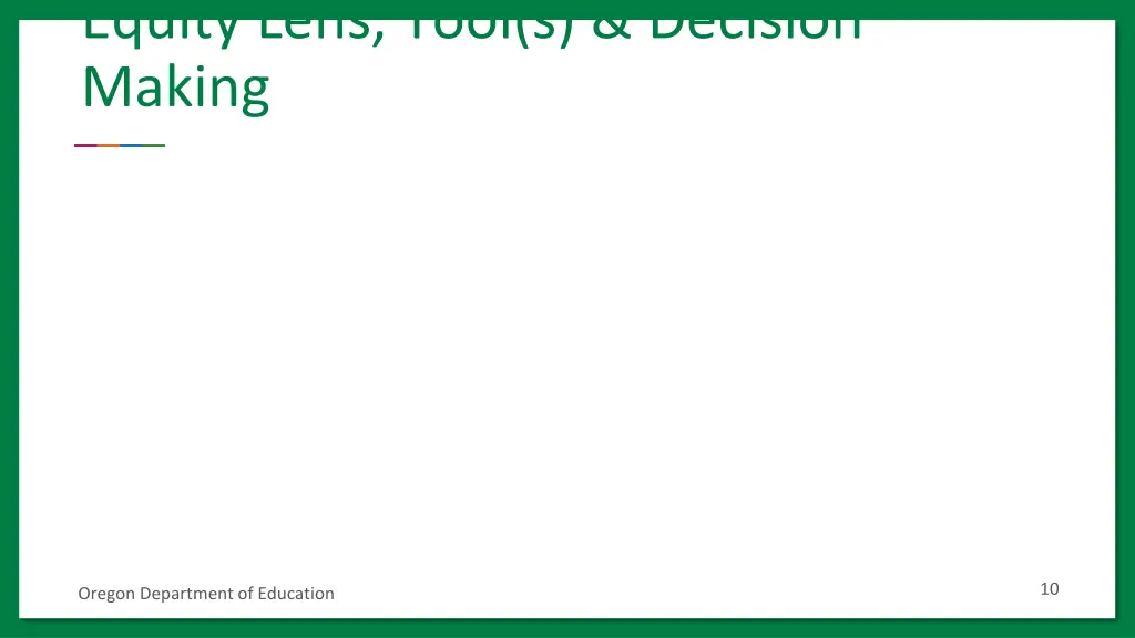 equity lens tool s decision making