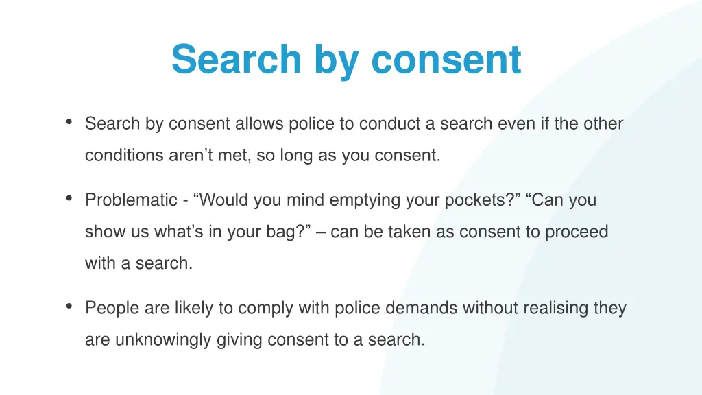 search by consent