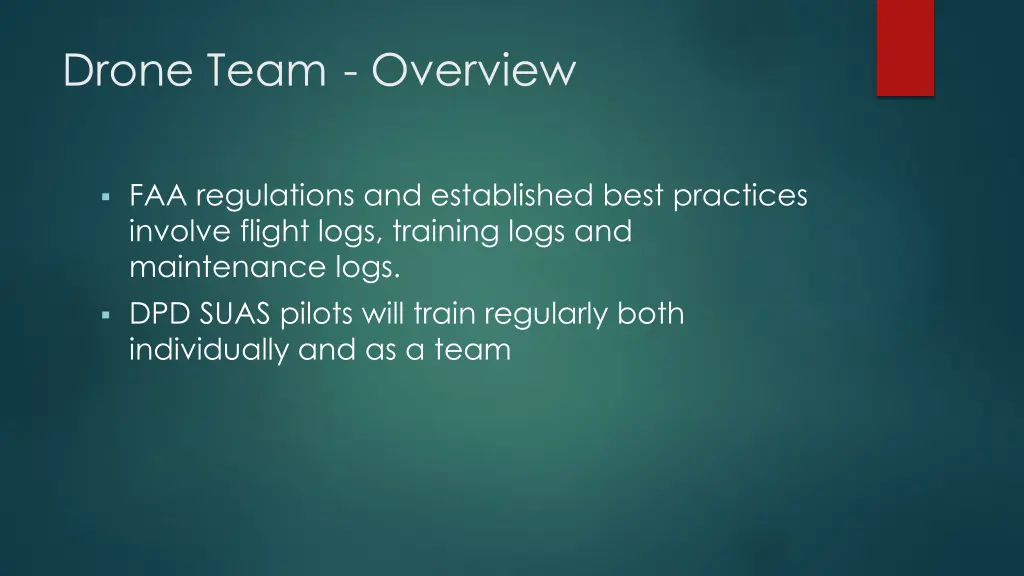 drone team overview 2