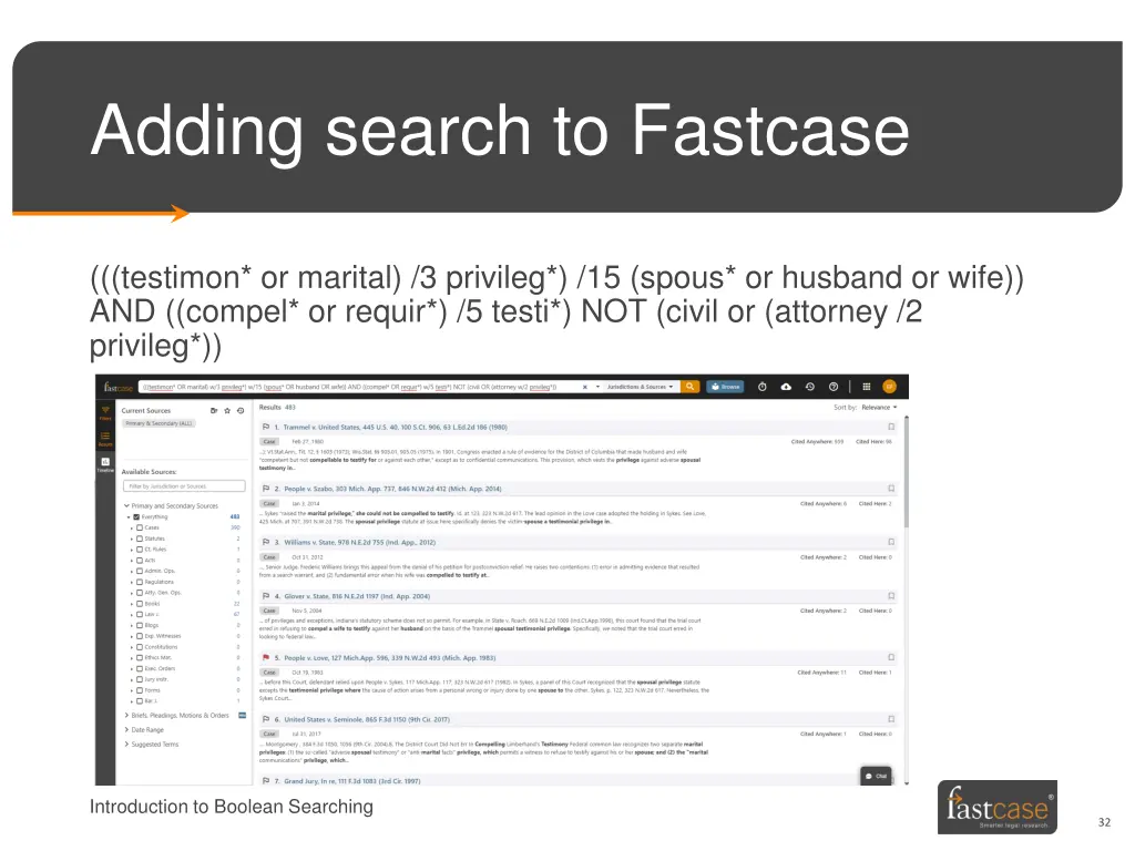 adding search to fastcase