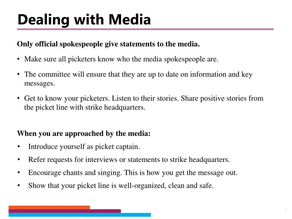 dealing with media