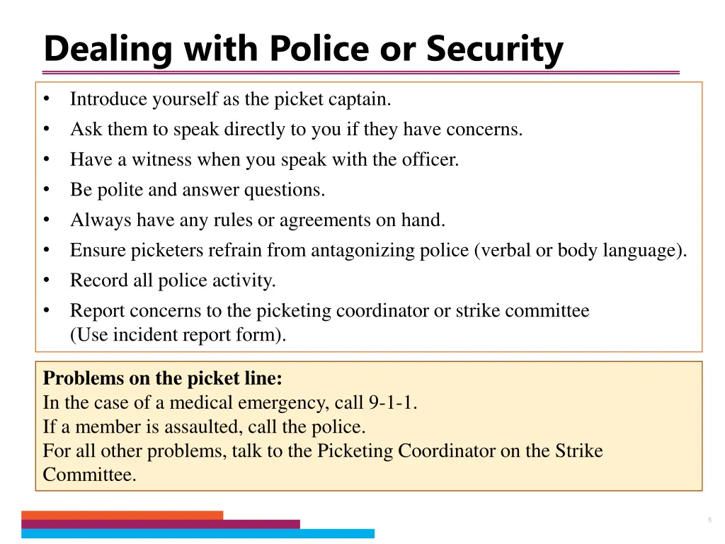 dealing with police or security 1