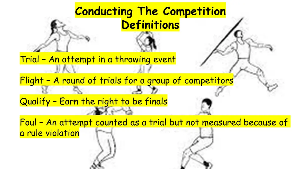 conducting the competition definitions