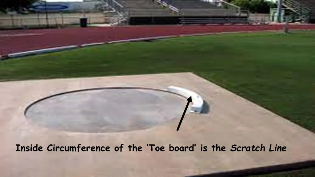 inside circumference of the toe board