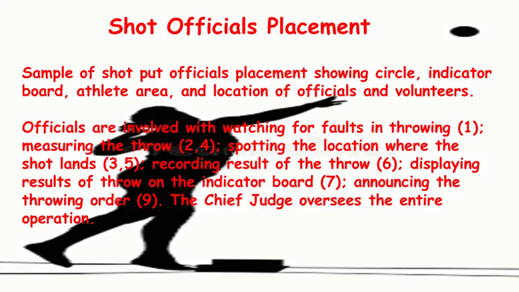 shot officials placement