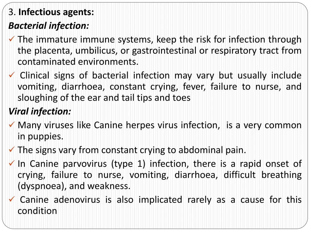 3 infectious agents bacterial infection