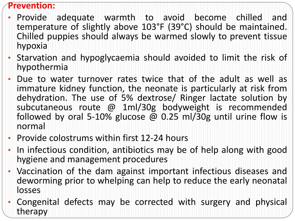 prevention provide adequate warmth to avoid