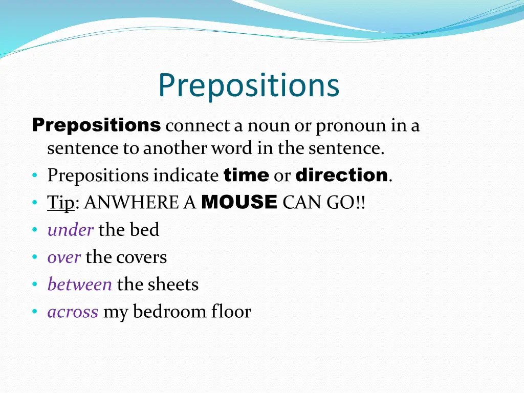 prepositions