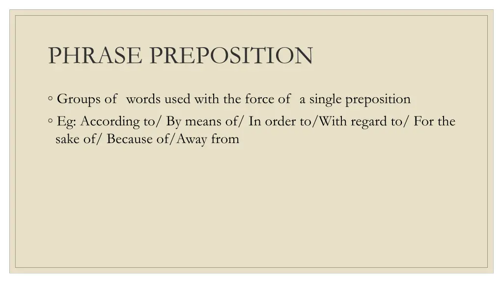 phrase preposition