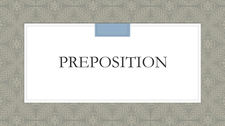 preposition