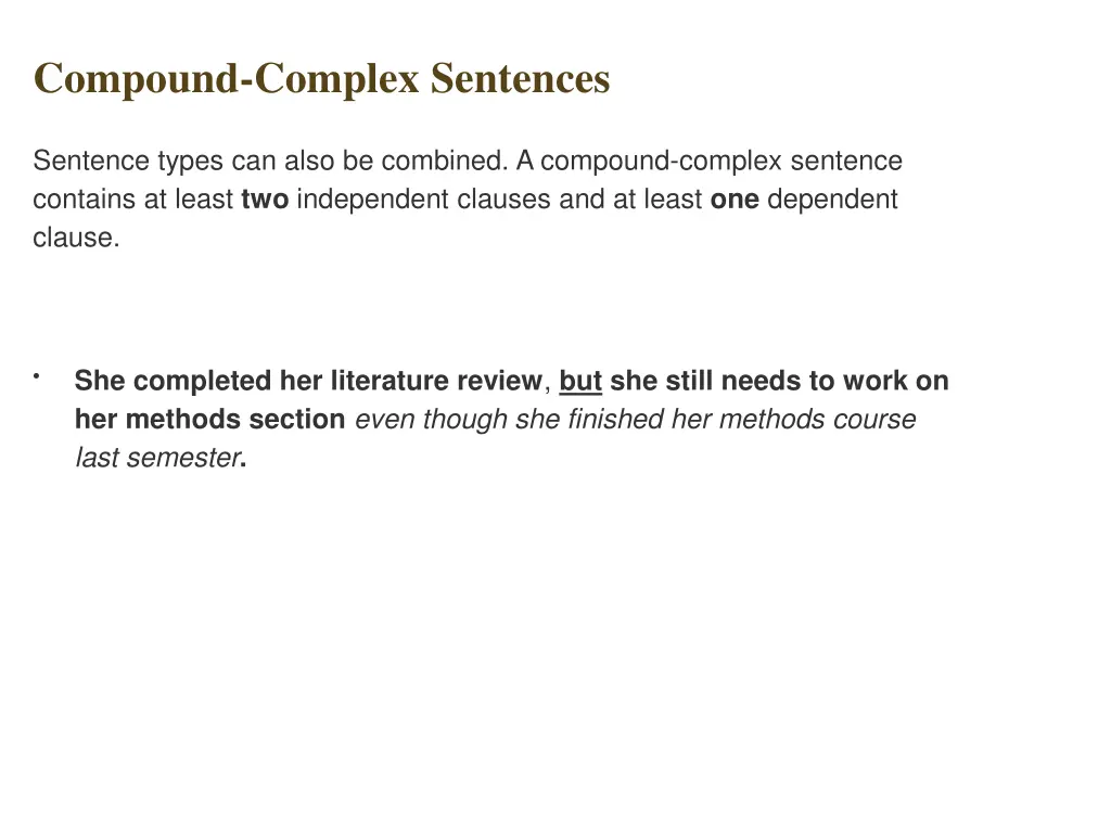 compound complex sentences