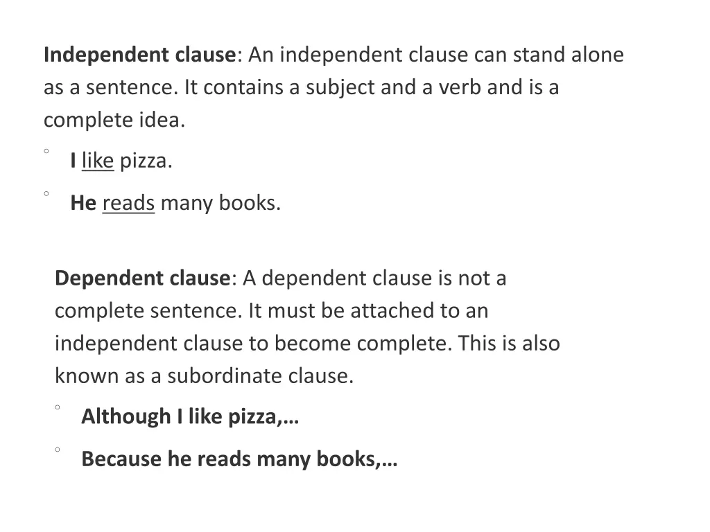 independent clause an independent clause