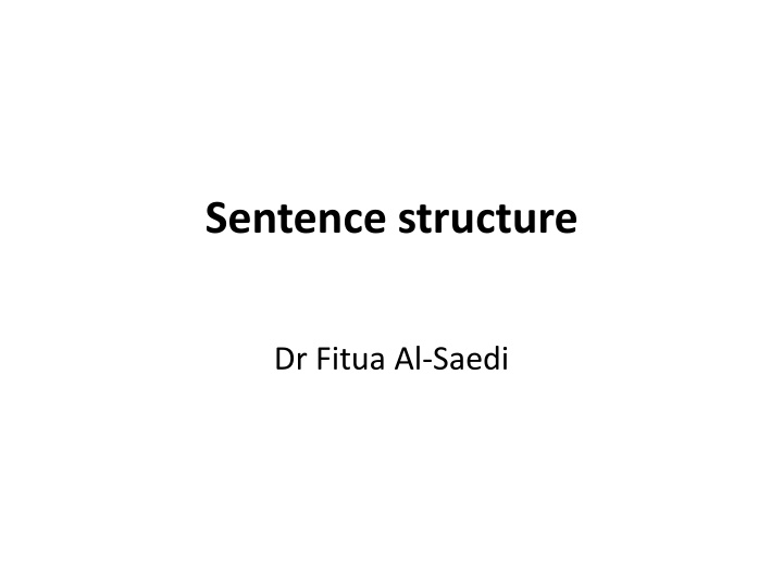 sentence structure