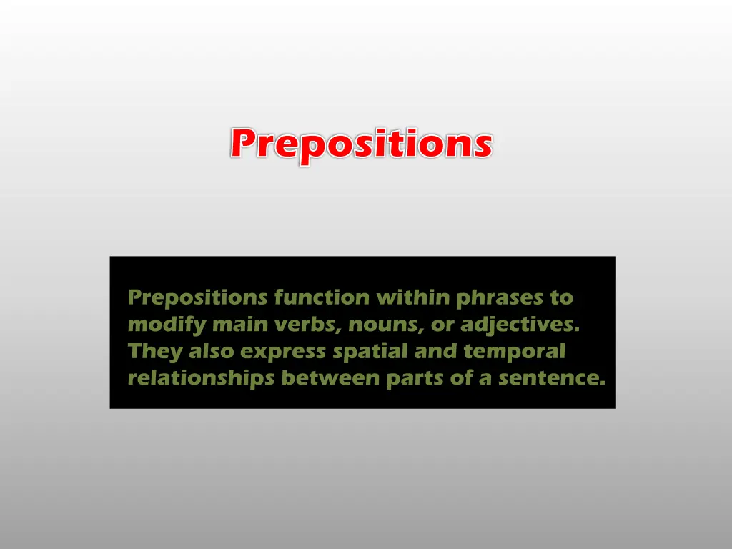 prepositions prepositions