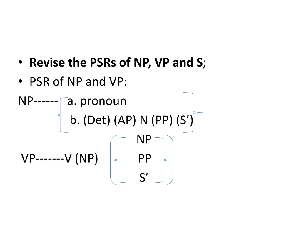 revise the psrs