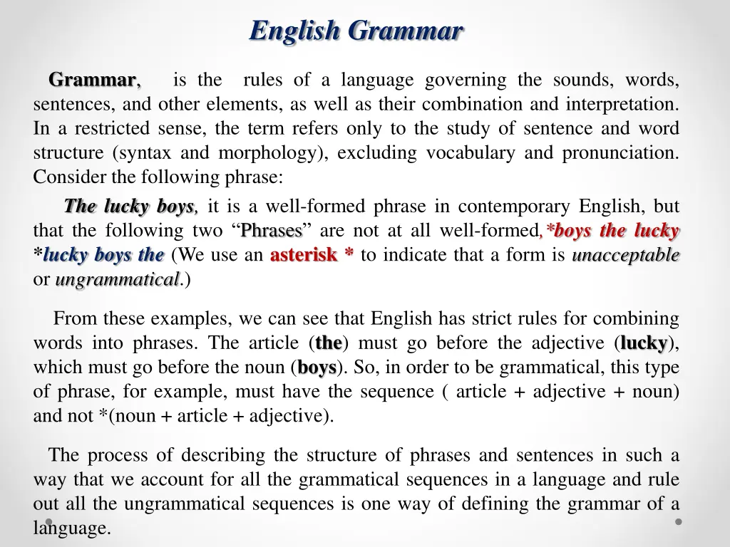 english grammar