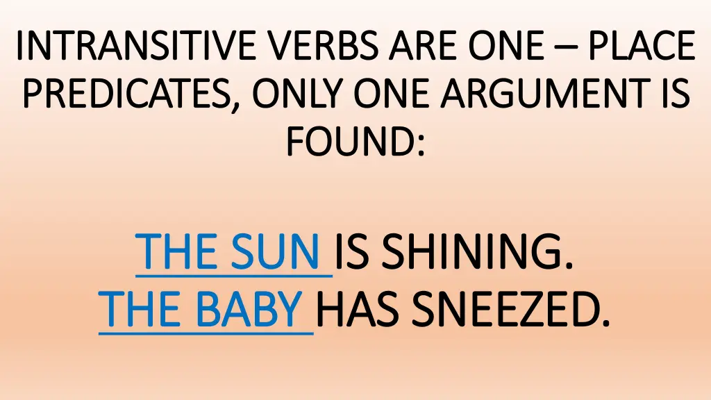 intransitive verbs are one intransitive verbs