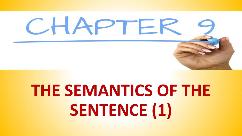 the semantics of the sentence 1