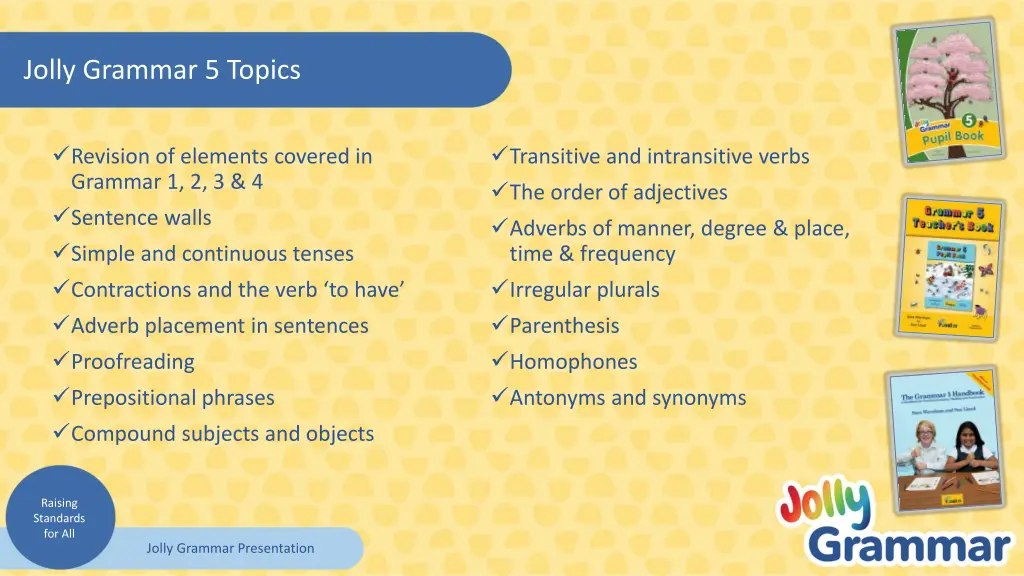 jolly grammar 5 topics